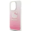 Hello Kitty IML Gradient Electrop Kitty Head case for iPhone 14 Pro tok, rózsaszín