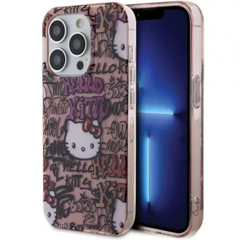   Hello Kitty IML Graffiti HKHCP15LHDGPTP iPhone 15 Pro 6.1" hátlap, tok, rózsaszín