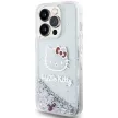 Hello Kitty Liquid Glitter Charms Kitty Head HKHCP15LLIKHET iPhone 15 Pro 6.1" hátlap, tok, ezüst