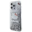 Hello Kitty Liquid Glitter Charms Kitty Head HKHCP15XLIKHET iPhone 15 Pro Max 6.7", hátlap, tok, ezüst