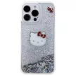 Hello Kitty Liquid Glitter Charms Kitty Head HKHCP15XLIKHET iPhone 15 Pro Max 6.7", hátlap, tok, ezüst