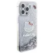 Hello Kitty Liquid Glitter Charms Kitty Head HKHCP15XLIKHET iPhone 15 Pro Max 6.7", hátlap, tok, ezüst