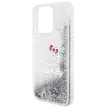 Hello Kitty Liquid Glitter Charms Kitty Head HKHCP15XLIKHET iPhone 15 Pro Max 6.7", hátlap, tok, ezüst