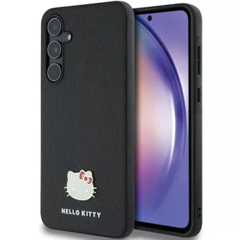   Hello Kitty HKHCSA55PGHDLMK Samsung Galaxy A55 A556 Metal Logo Kitty Head tok, fekete