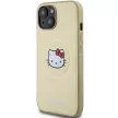 Hello Kitty Leather Kitty Head MagSafe HKHMP15SPGHCKD iPhone 15 6.1" hátlap, tok, arany