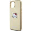 Hello Kitty Leather Kitty Head MagSafe HKHMP15SPGHCKD iPhone 15 6.1" hátlap, tok, arany