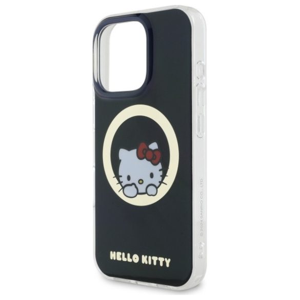 Hello Kitty iPhone 16 Pro Magsafe IML Sweet Kitty (HKHMP16LHSWKK) Magsafe kompatibilis hátlap, tok, fekete