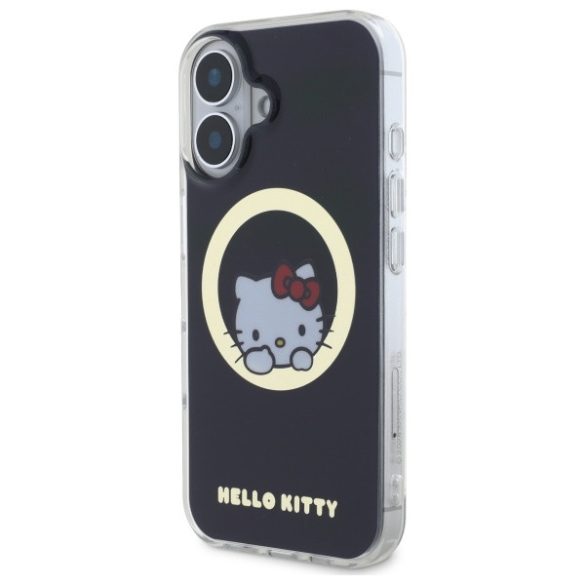 Hello Kitty iPhone 16 Magsafe IML Sweet Kitty (8HKHMP16SHSWKK) Magsafe kompatibilis hátlap, tok, fekete