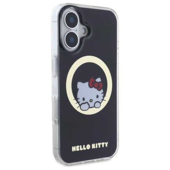 Hello Kitty iPhone 16 Magsafe IML Sweet Kitty (8HKHMP16SHSWKK) Magsafe kompatibilis hátlap, tok, fekete