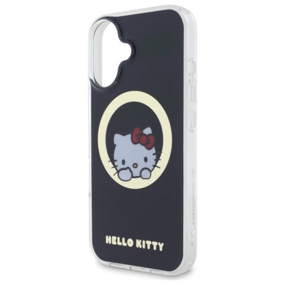 Hello Kitty iPhone 16 Magsafe IML Sweet Kitty (8HKHMP16SHSWKK) Magsafe kompatibilis hátlap, tok, fekete