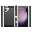 Carbon Case Samsung Galaxy S24 Ultra hátlap, tok, fekete