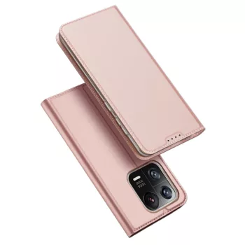   Dux Ducis Skin Pro Case Xiaomi 13 Pro Flip Card Wallet Stand oldalra nyíló tok, rózsaszín