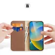 Dux Ducis Hivo bőr Flip Cover eredeti bőr oldalra nyíló tok kártyatartóval iPhone 14 Pro, barna