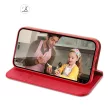 Dux Ducis Hivo bőr Flip Cover eredeti bőr oldalra nyíló tok kártyatartóval iPhone 14 Pro Max, piros