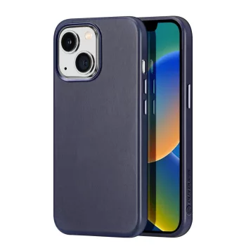   Dux Ducis Naples iPhone 14 Plus eredeti bőr tok MagSafe, kék