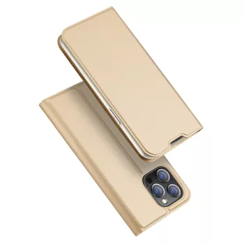   Dux Ducis Skin Pro oldalra nyíló tok iPhone 14 Pro Max, arany
