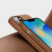 Dux Ducis Grit bőr tok iPhone 14 Plus Elegáns műbőr borítás (MagSafe), barna