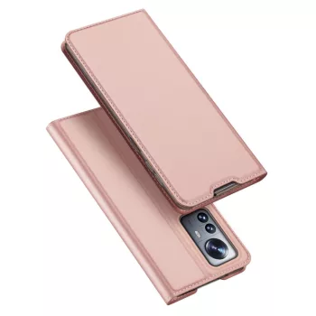   Dux Ducis Skin Pro oldalra nyíló tok Xiaomi 12 Pro, rózsaszín