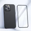 Joyroom 360 Full Case elülső és hátsó borítás iPhone 13 Pro Max + edzett üvegfólia képernyővédő, fekete