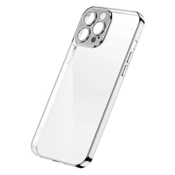 Joyroom Chery tükör tok, iPhone 13 Pro fém keret, ezüst