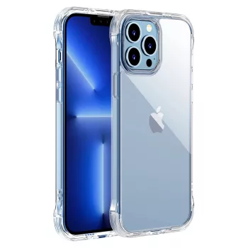   Joyroom Defender sorozatú tok iPhone 13 Pro robusztus tok kampókkal, átlátszó