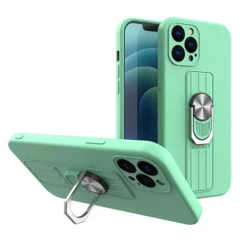   Ring Silicone Finger Grip Samsung Galaxy S21 Ultra 5G hátlap, tok, menta