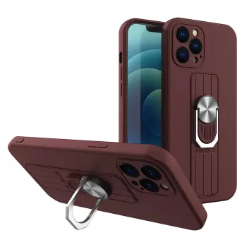   Ring Silicone Finger Grip Xiaomi Redmi Note 10/Redmi Note 10S hátlap, tok, barna