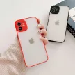 Milky Case silicone flexible translucent Case Samsung Galaxy S21 Ultra 5G tok, piros