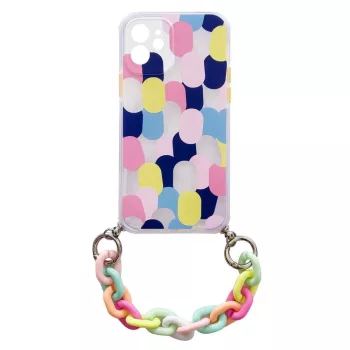   Color Chain Case gel flexible elastic case tok lánccal Xiaomi Redmi Note 10/Redmi Note 10S, színes