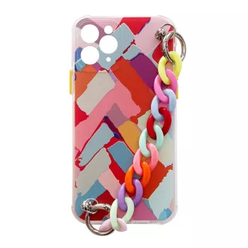   Color Chain Case gel flexible elastic case tok lánccal Xiaomi Redmi Note 10 5G, színes