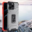 Crystal Ring Case Kickstand ütésálló tok, iPhone 12 Pro Max, piros