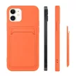 Card Case Silicone Cover Wallet with Card Slot tok Samsung Galaxy S21 + 5G (S21 Plus 5G), fehér