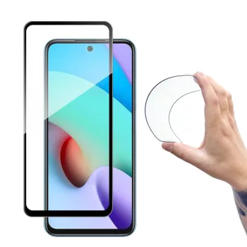   Wozinsky Full Cover Flexi Nano Glass edzett üvegfólia Xiaomi Redmi 10, fekete, fekete