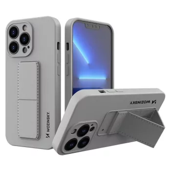   Wozinsky Kickstand Case iPhone 13 mini szilikon hátlap, tok, szürke