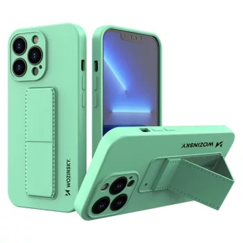   Wozinsky Kickstand Case iPhone 13 mini szilikon hátlap, tok, menta