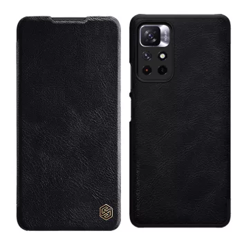   Nillkin Qin tok Flip tok Xiaomi Redmi Note 11T 5G/11S 5G/11 5G (Kína)/Poco M4 Pro 5G, fekete