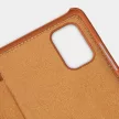Nillkin Qin tok Xiaomi Redmi Note 11T 5G/Note 11S 5G/Note 11 5G (Kína)/Poco M4 Pro 5G kamera fedél Holster Cover Cover Flip tok, barna