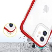 Clear 3in1 Case iPhone 12 ütésálló hátlap, tok, átlátszó-piros