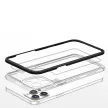 Clear 3in1 Case iPhone 12 Pro Max ütésálló hátlap, tok, átlátszó-fekete