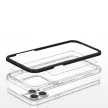 Clear 3in1 Case iPhone 13 Pro ütésálló hátlap, tok, átlátszó-fekete