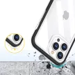 Clear 3in1 Case iPhone 13 Pro ütésálló hátlap, tok, átlátszó-fekete