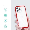 Clear 3in1 Case iPhone 13 Pro ütésálló hátlap, tok, átlátszó-piros