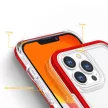 Clear 3in1 Case iPhone 13 Pro ütésálló hátlap, tok, átlátszó-piros