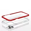Clear 3in1 Case iPhone 13 Pro ütésálló hátlap, tok, átlátszó-piros