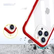 Clear 3in1 Case iPhone 13 Pro ütésálló hátlap, tok, átlátszó-piros