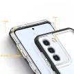 Clear 3in1 Case Samsung Galaxy S21 Plus ütésálló hátlap, tok, átlátszó-fekete