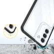 Clear 3in1 Case Samsung Galaxy S21 Plus ütésálló hátlap, tok, átlátszó-fekete