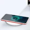 Clear 3in1 Case Samsung Galaxy S21 Plus ütésálló hátlap, tok, átlátszó-piros