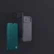 Nillkin Qin bőr Pro Case iPhone 14 Plus Holster Cover oldalra nyíló tok, fekete