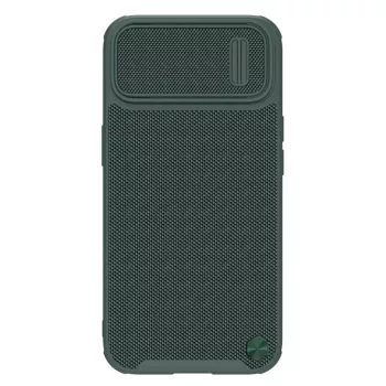  Nillkin Textured S tok iPhone 14 Plus Armor Case kamerafedéllel, zöld
